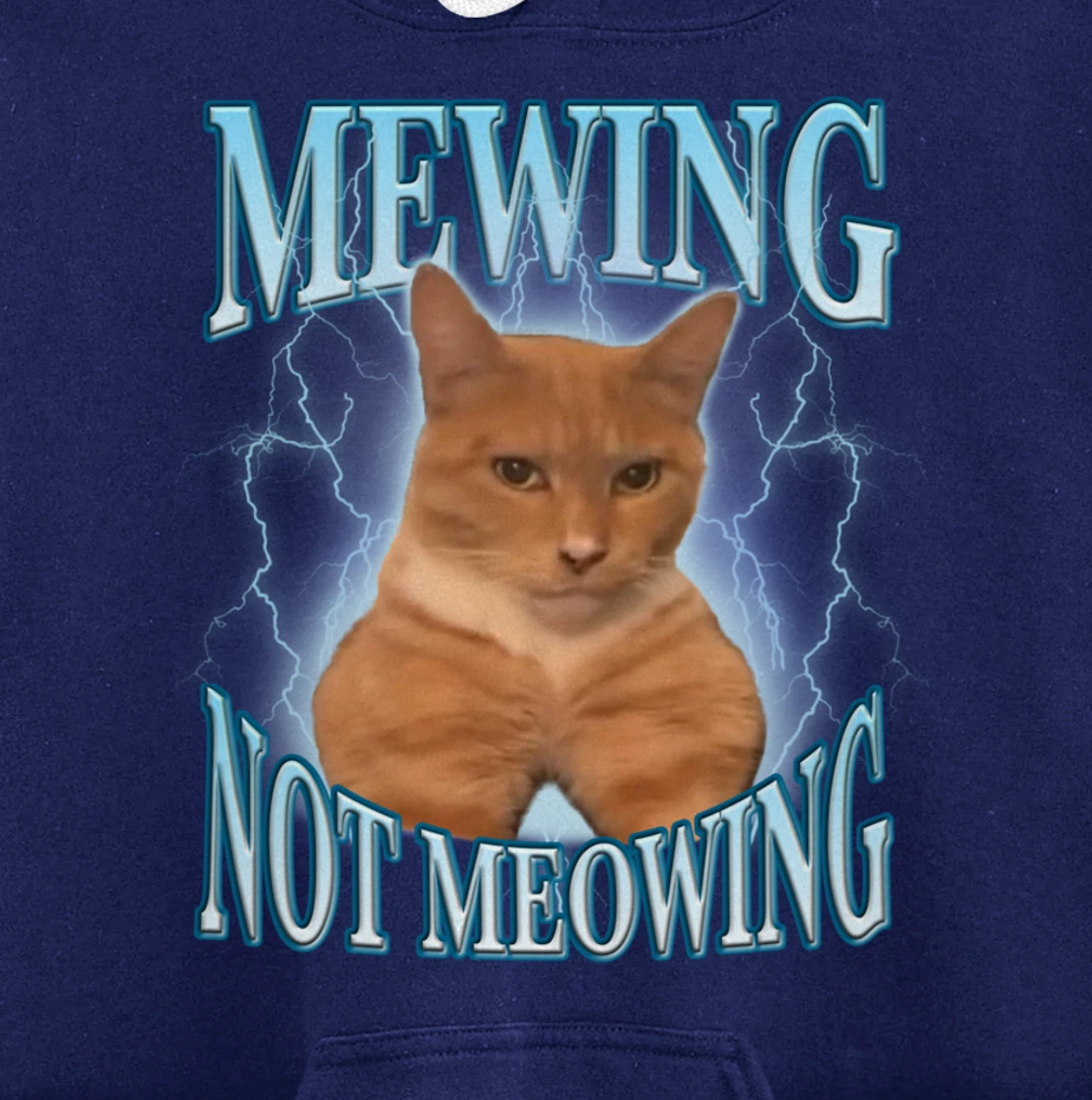 Funny Cat Meme Mewing LooksMax Meowing cat Trend Pullover Hoodie