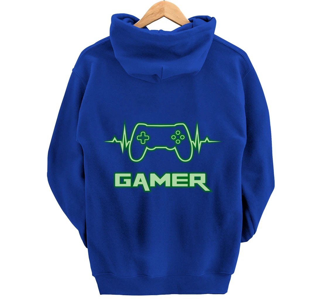 Gamer Heartbeat Video Games Graphic For Video Game Lover Pullover Hoodie