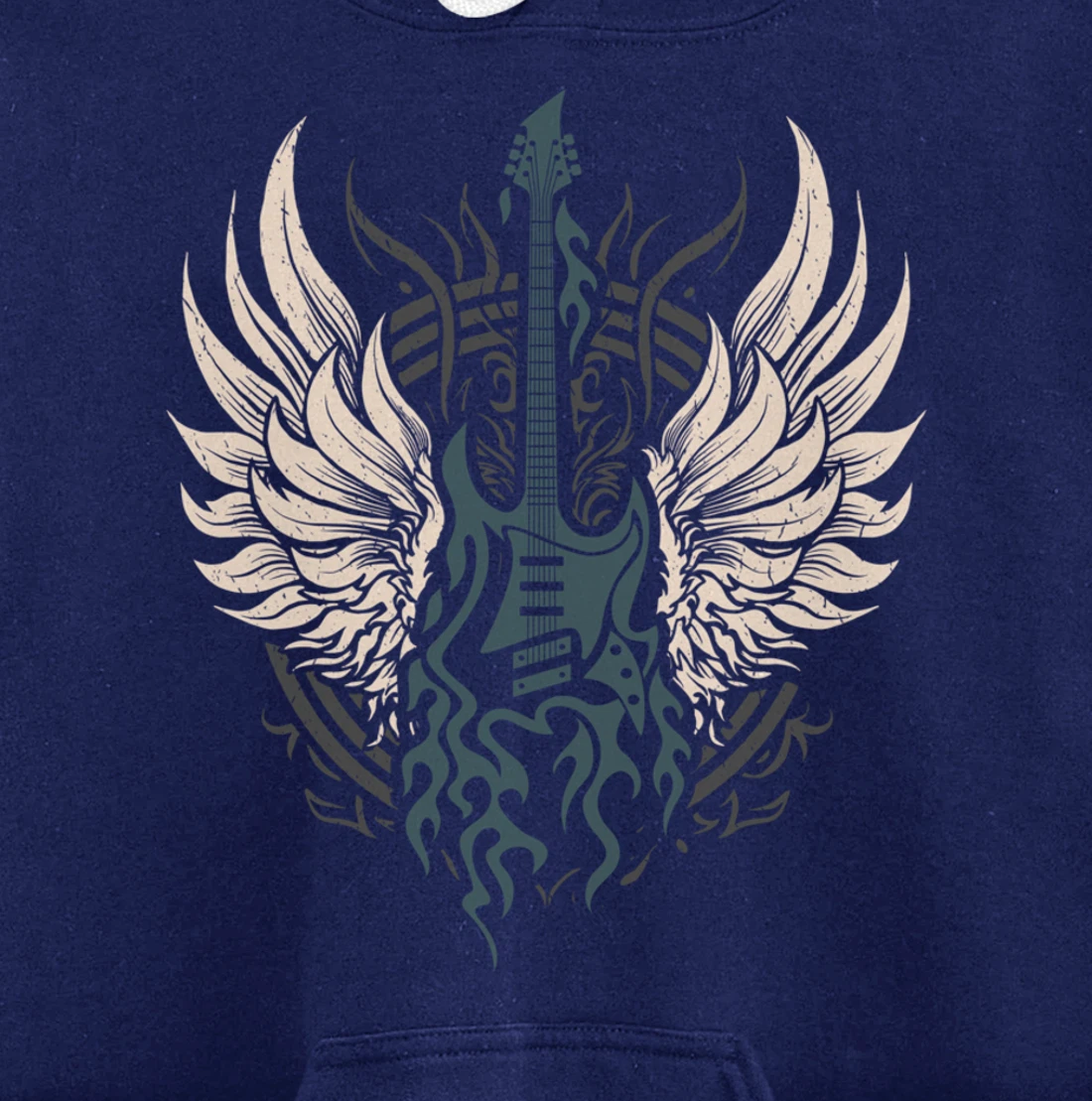 Retro 80s Rock Music Guitar Rock & Roll Pullover Hoodie