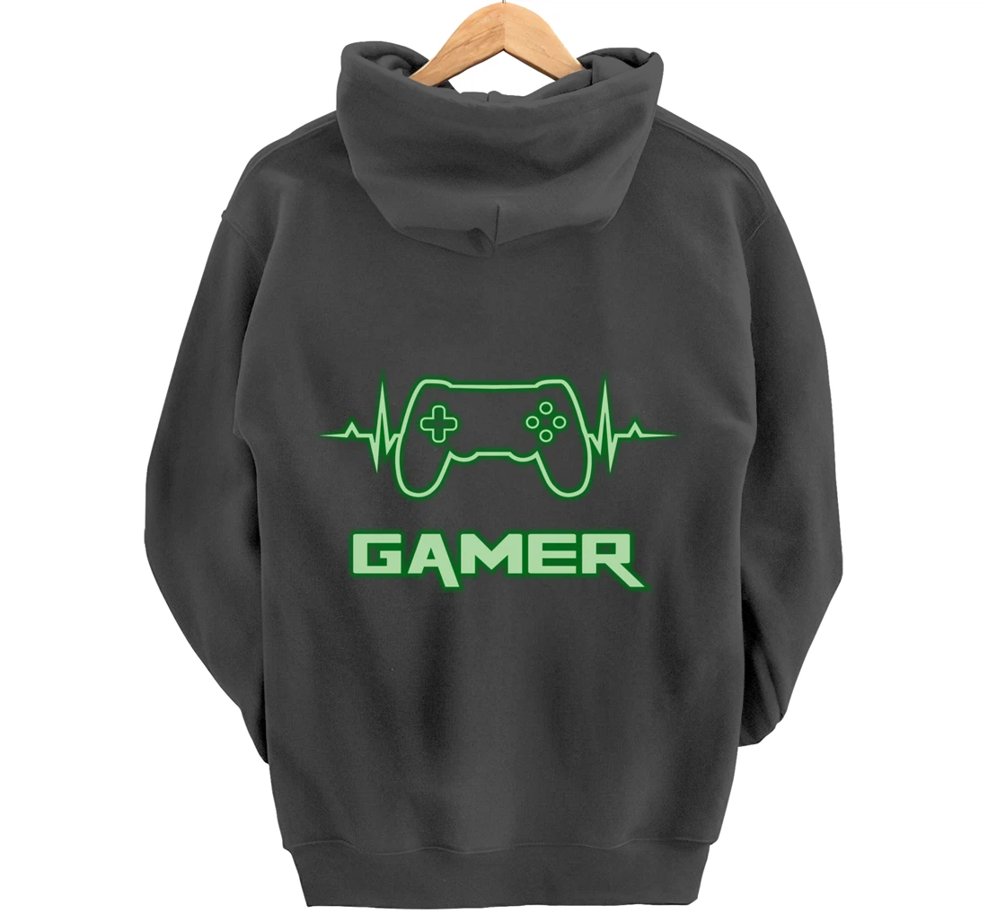 Gamer Heartbeat Video Games Graphic For Video Game Lover Pullover Hoodie