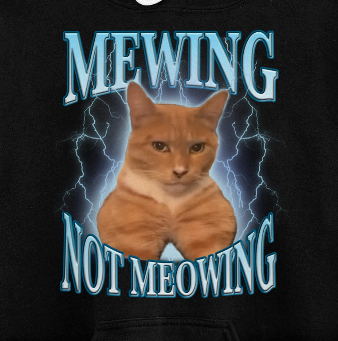 Funny Cat Meme Mewing LooksMax Meowing cat Trend Pullover Hoodie