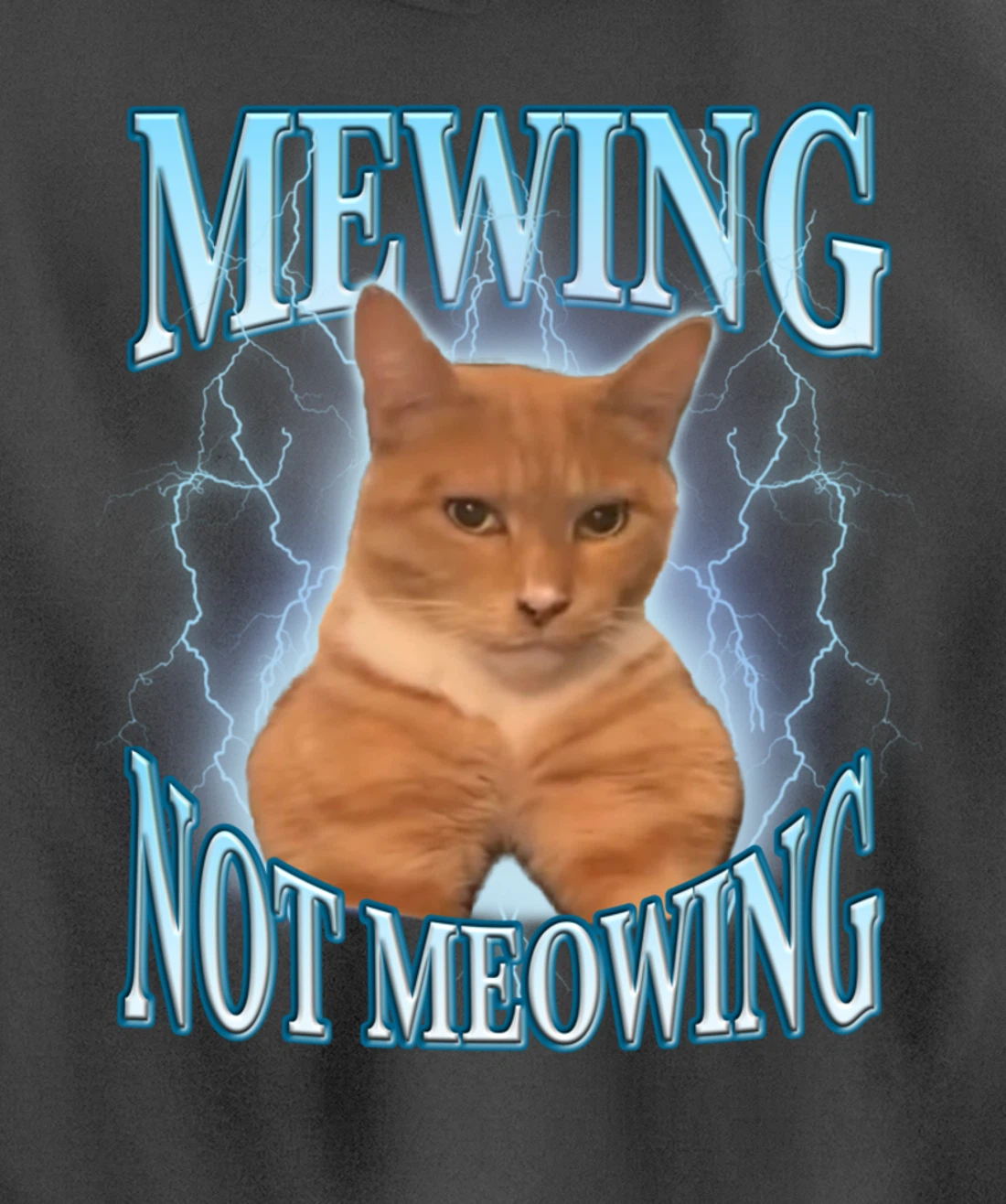Funny Cat Meme Mewing LooksMax Meowing cat Trend Pullover Hoodie