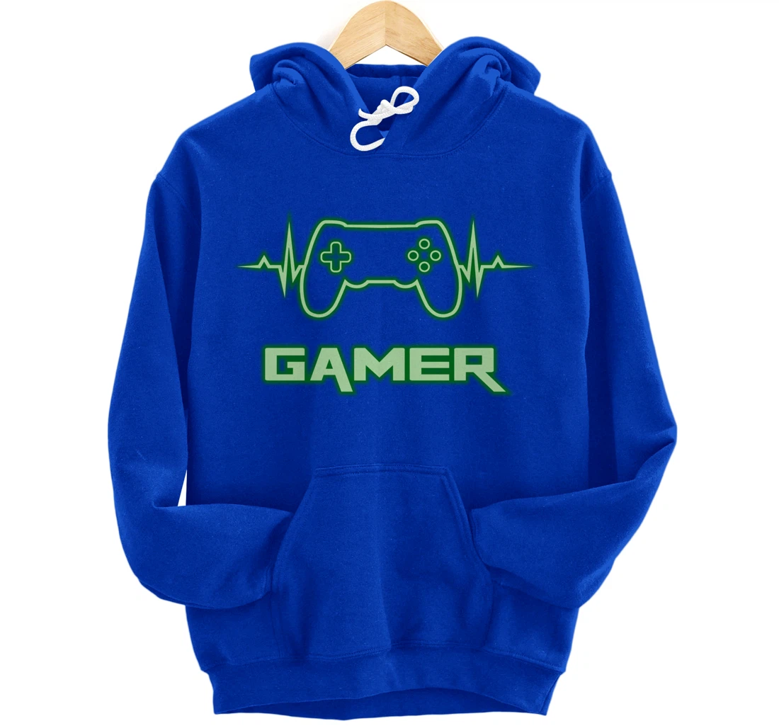 Gamer Heartbeat Video Games Graphic For Video Game Lover Pullover Hoodie