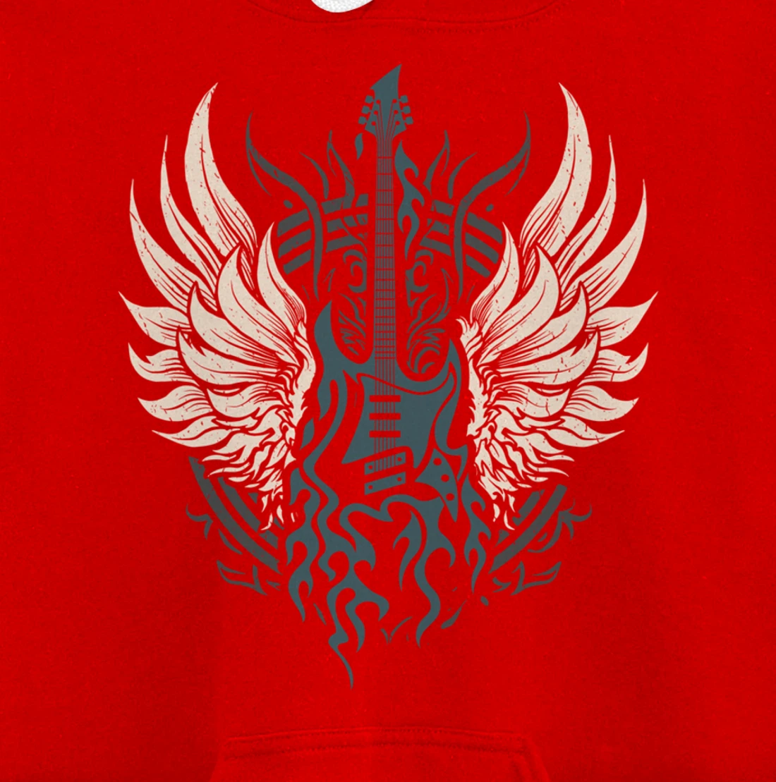 Retro 80s Rock Music Guitar Rock & Roll Pullover Hoodie