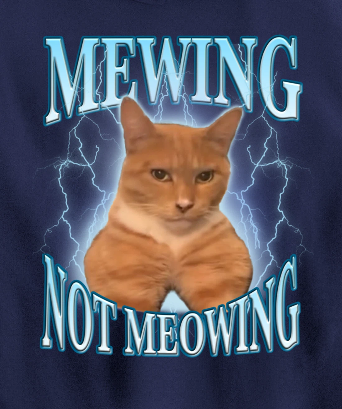 Funny Cat Meme Mewing LooksMax Meowing cat Trend Pullover Hoodie