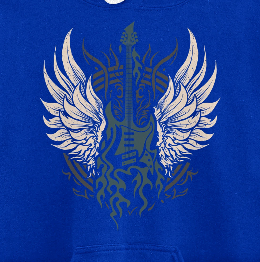 Retro 80s Rock Music Guitar Rock & Roll Pullover Hoodie