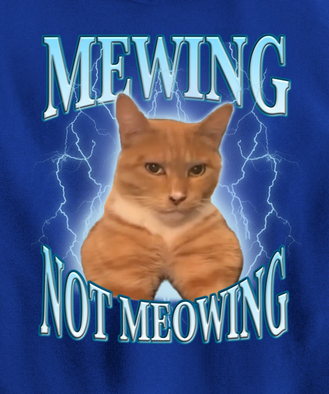 Funny Cat Meme Mewing LooksMax Meowing cat Trend Pullover Hoodie