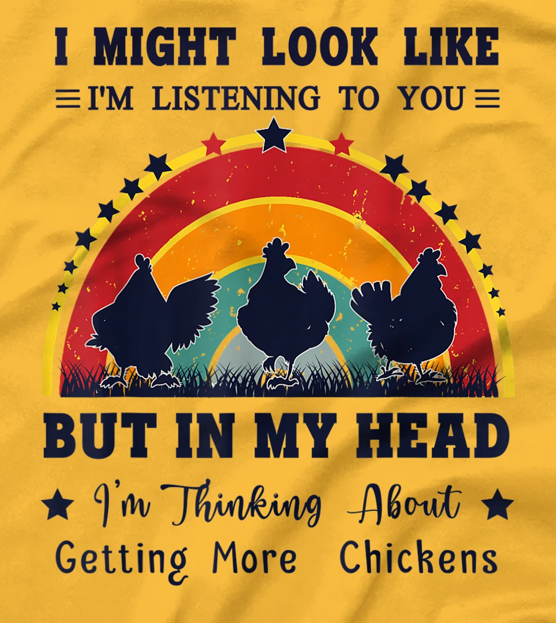 Womens I Might Look Like I'm Listening To You - Funny Chicken T-Shirt, Women T-Shirt