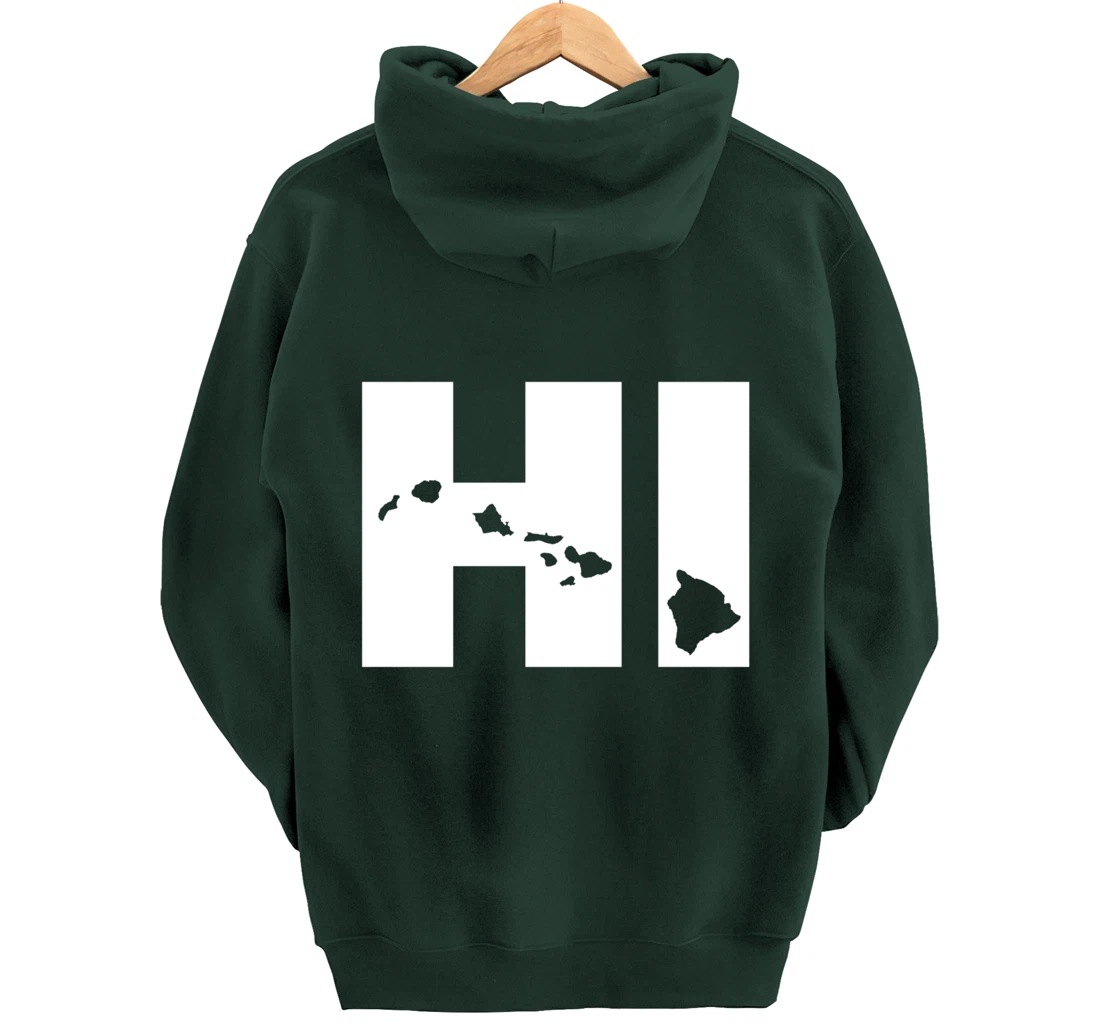 HI Hawaii map Hoodie Pullover Hoodie