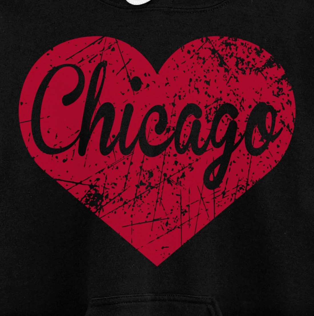 Chicago Heart Pullover Hoodie