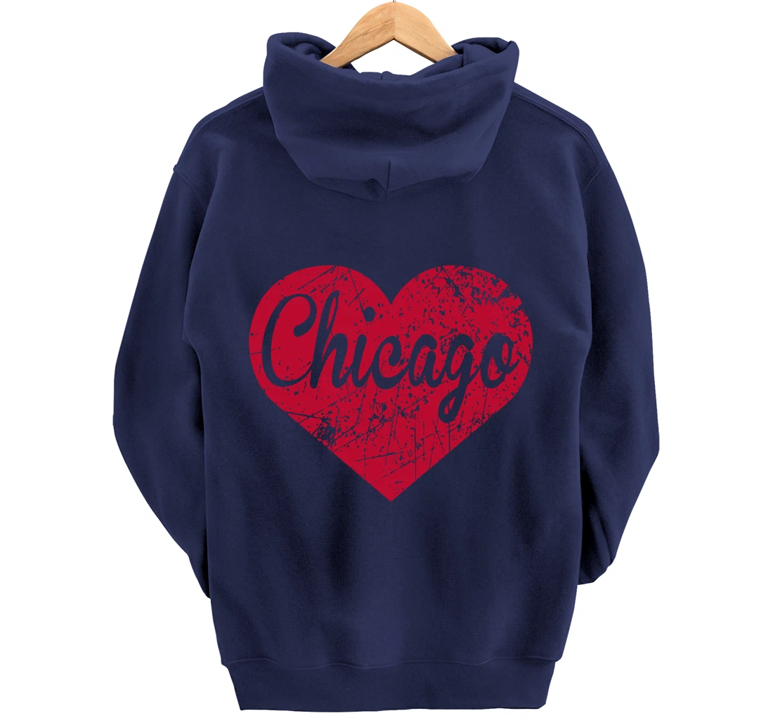 Chicago Heart Pullover Hoodie