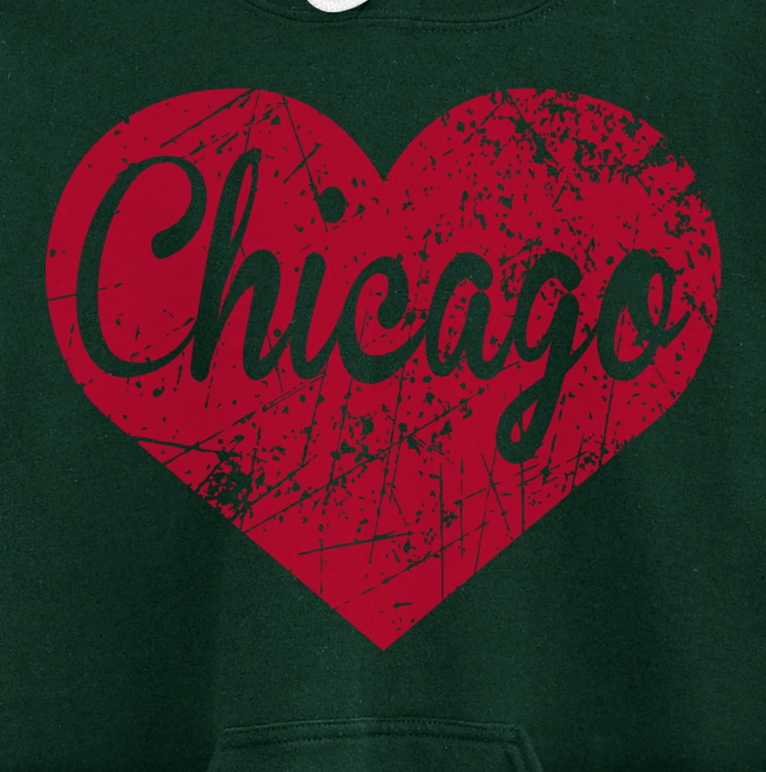Chicago Heart Pullover Hoodie