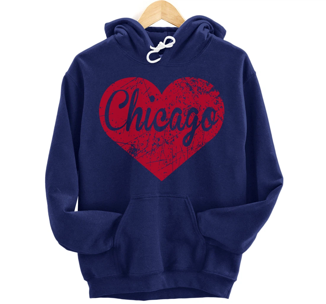Chicago Heart Pullover Hoodie