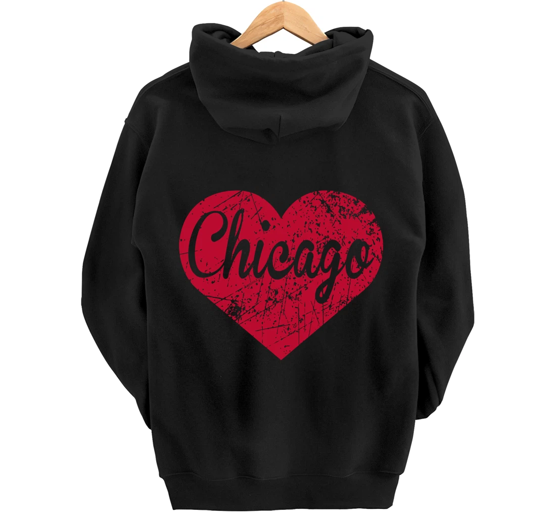 Chicago Heart Pullover Hoodie