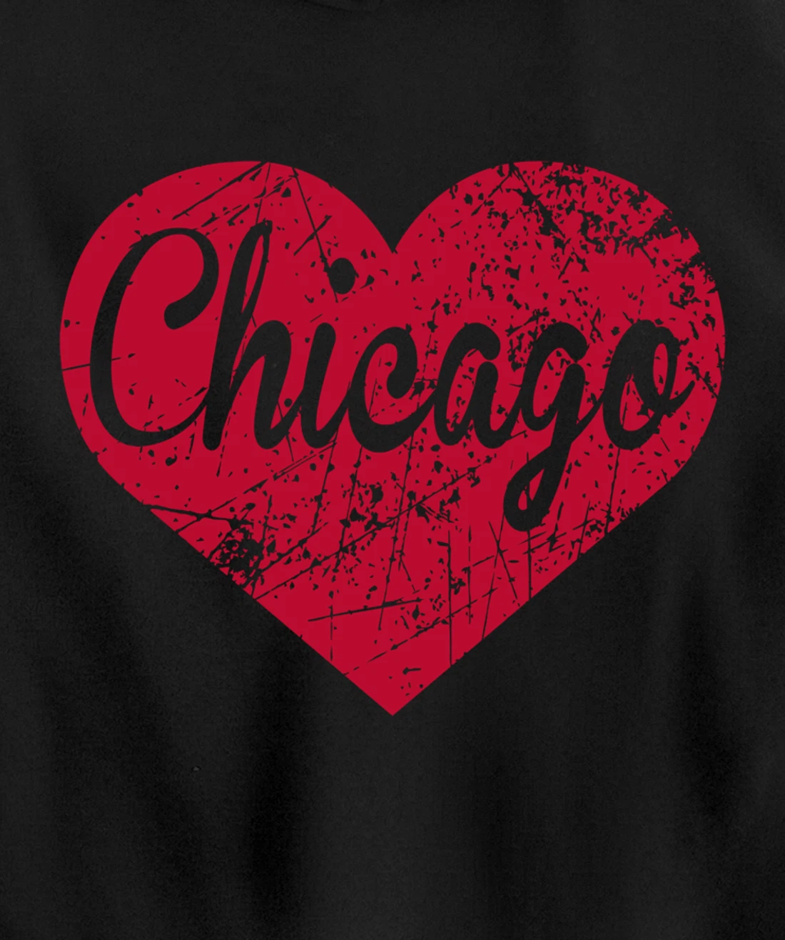 Chicago Heart Pullover Hoodie