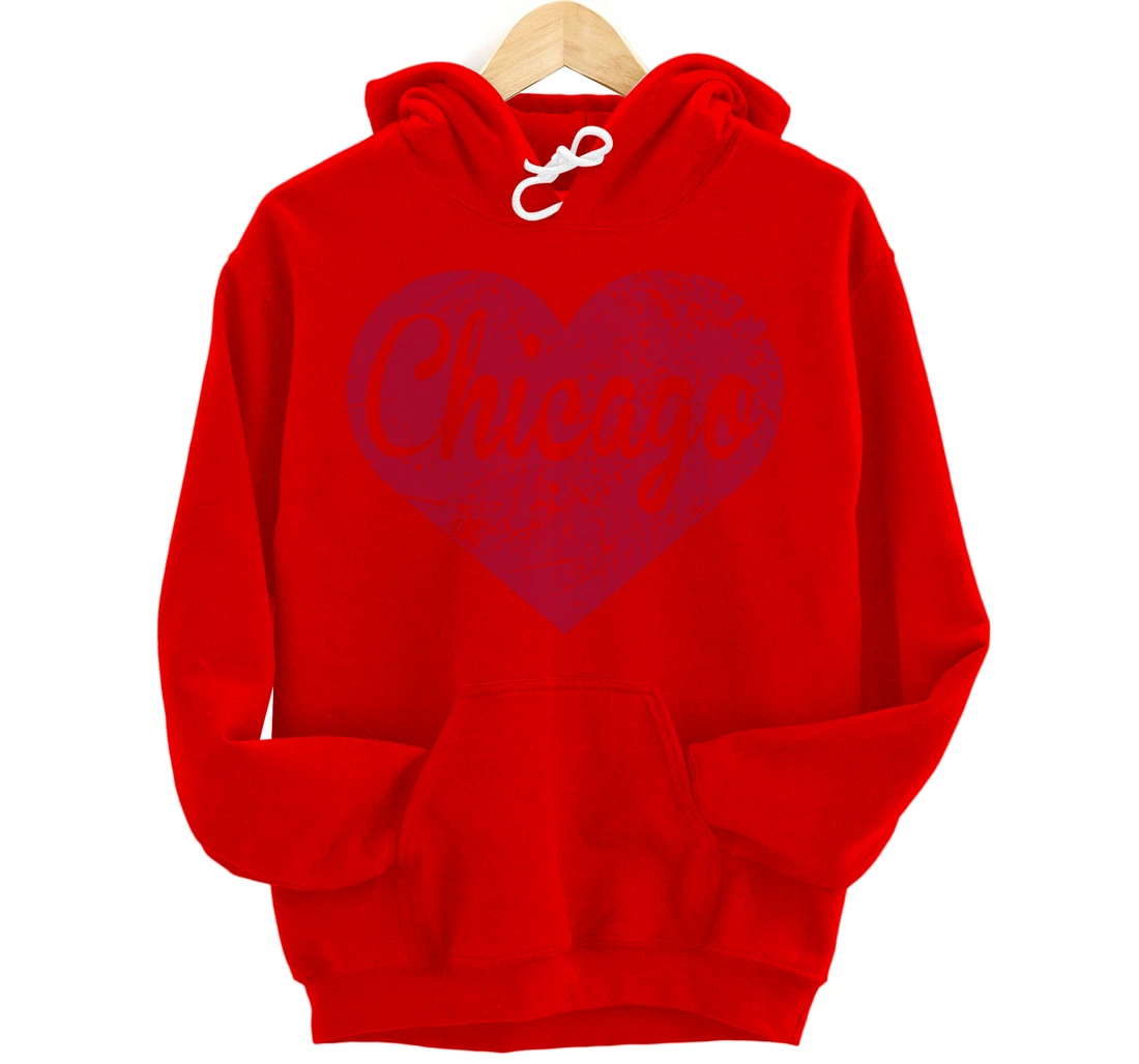 Chicago Heart Pullover Hoodie