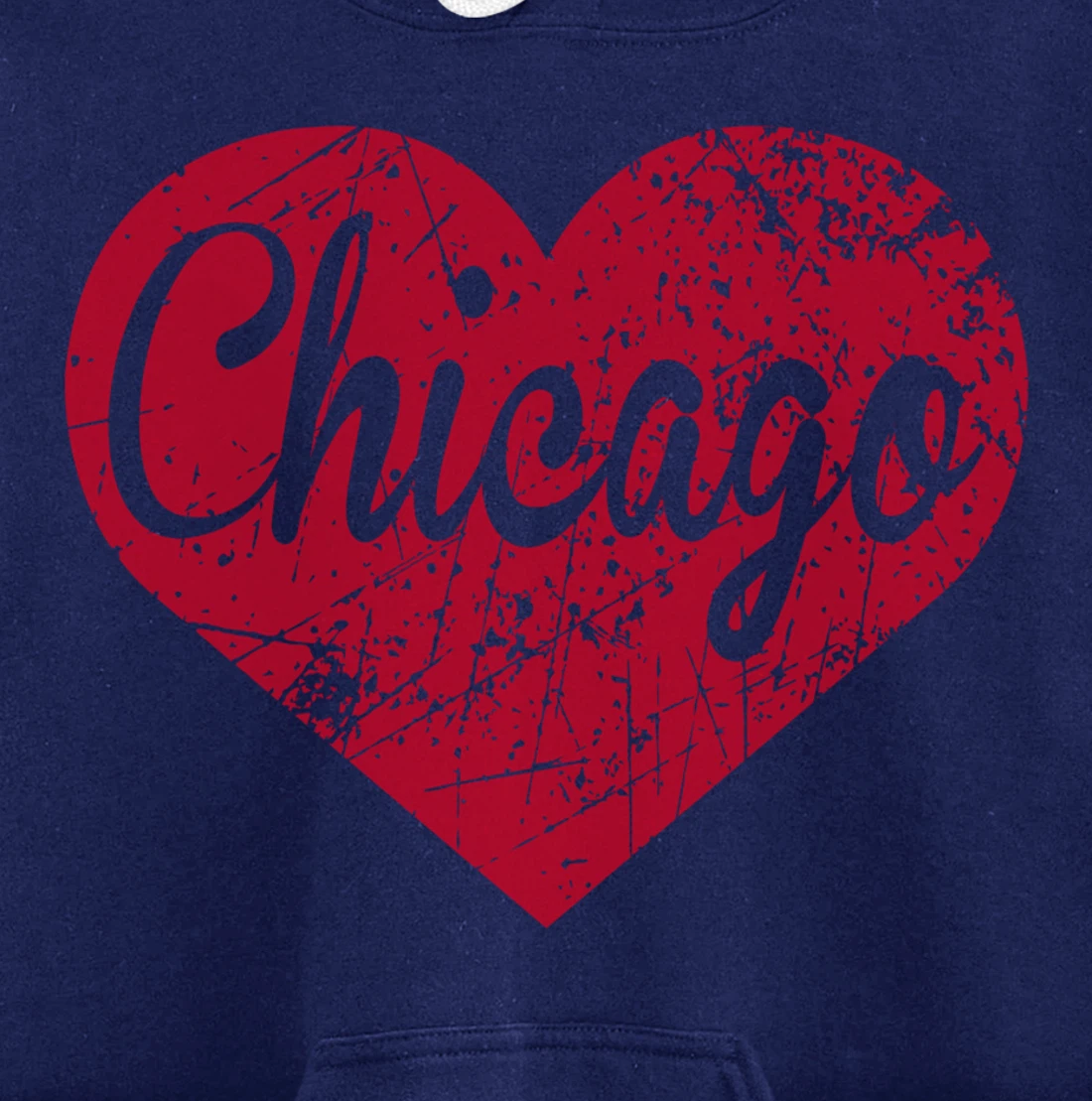 Chicago Heart Pullover Hoodie