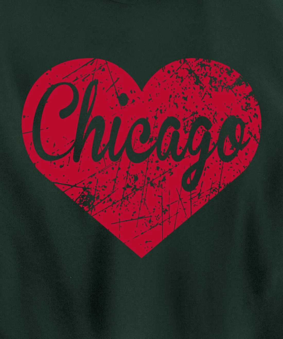 Chicago Heart Pullover Hoodie