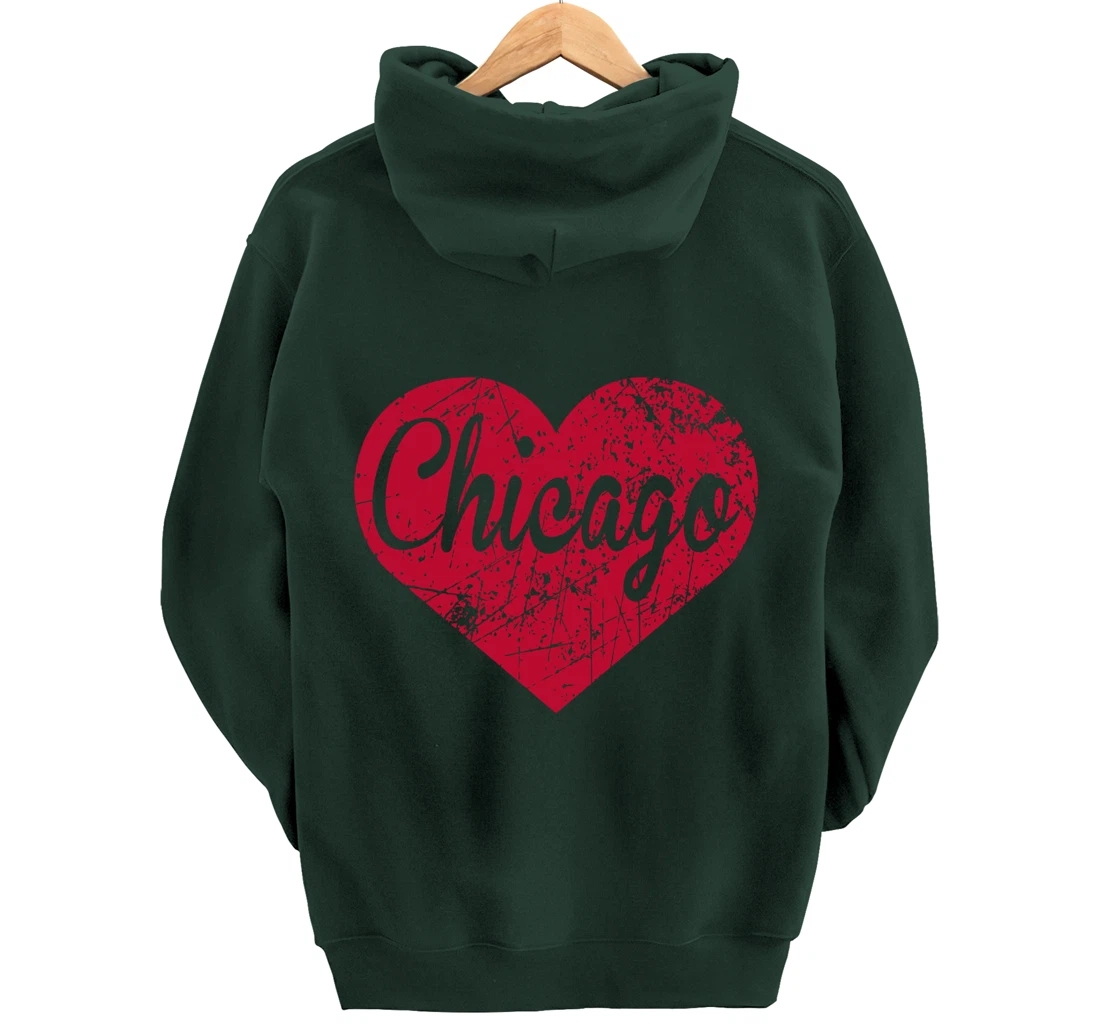 Chicago Heart Pullover Hoodie