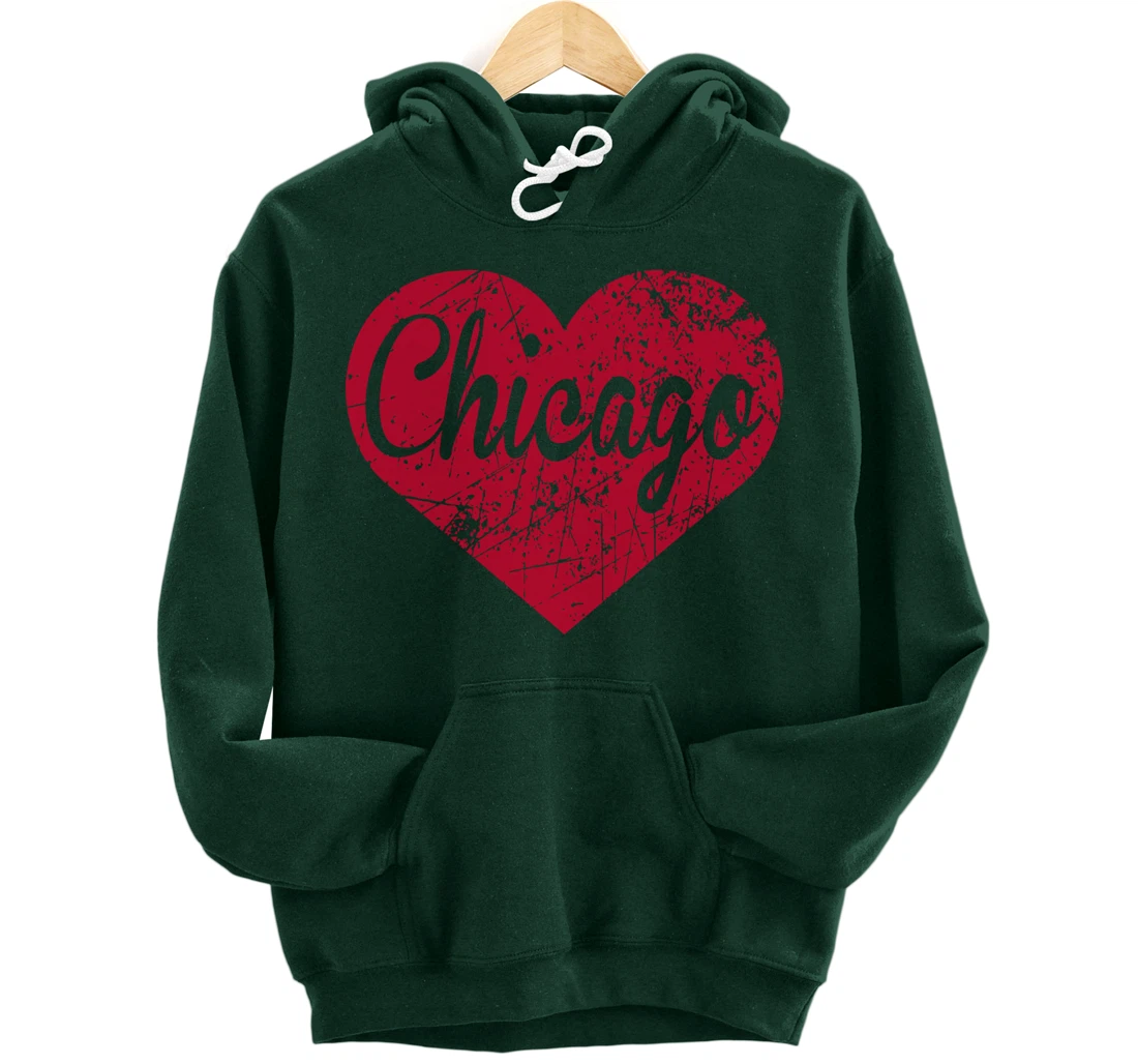 Chicago Heart Pullover Hoodie