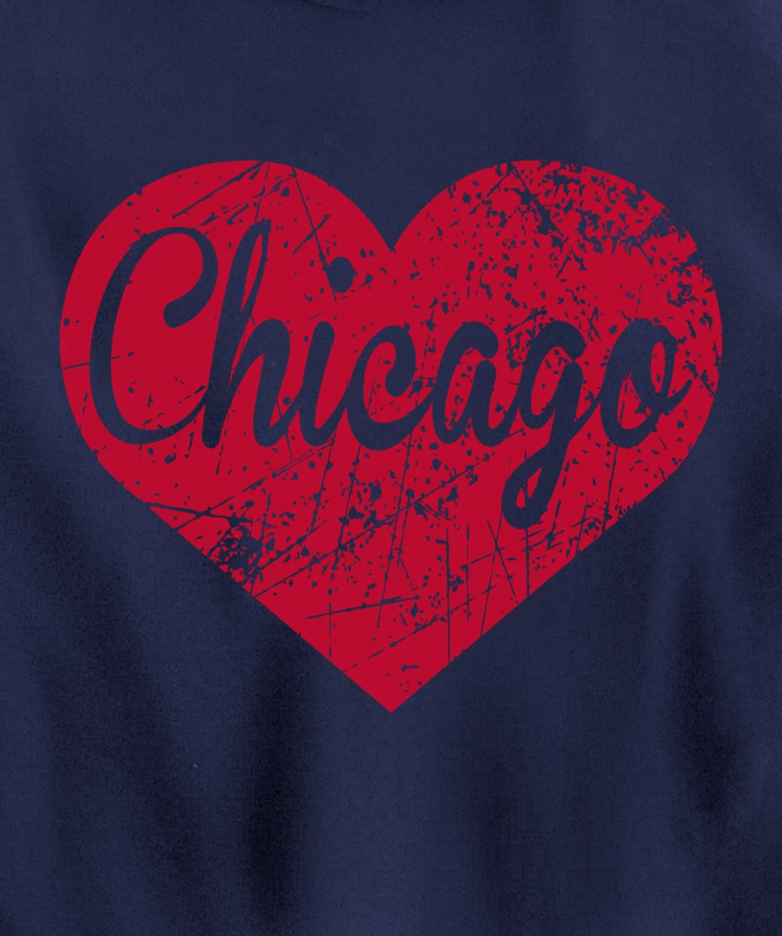 Chicago Heart Pullover Hoodie