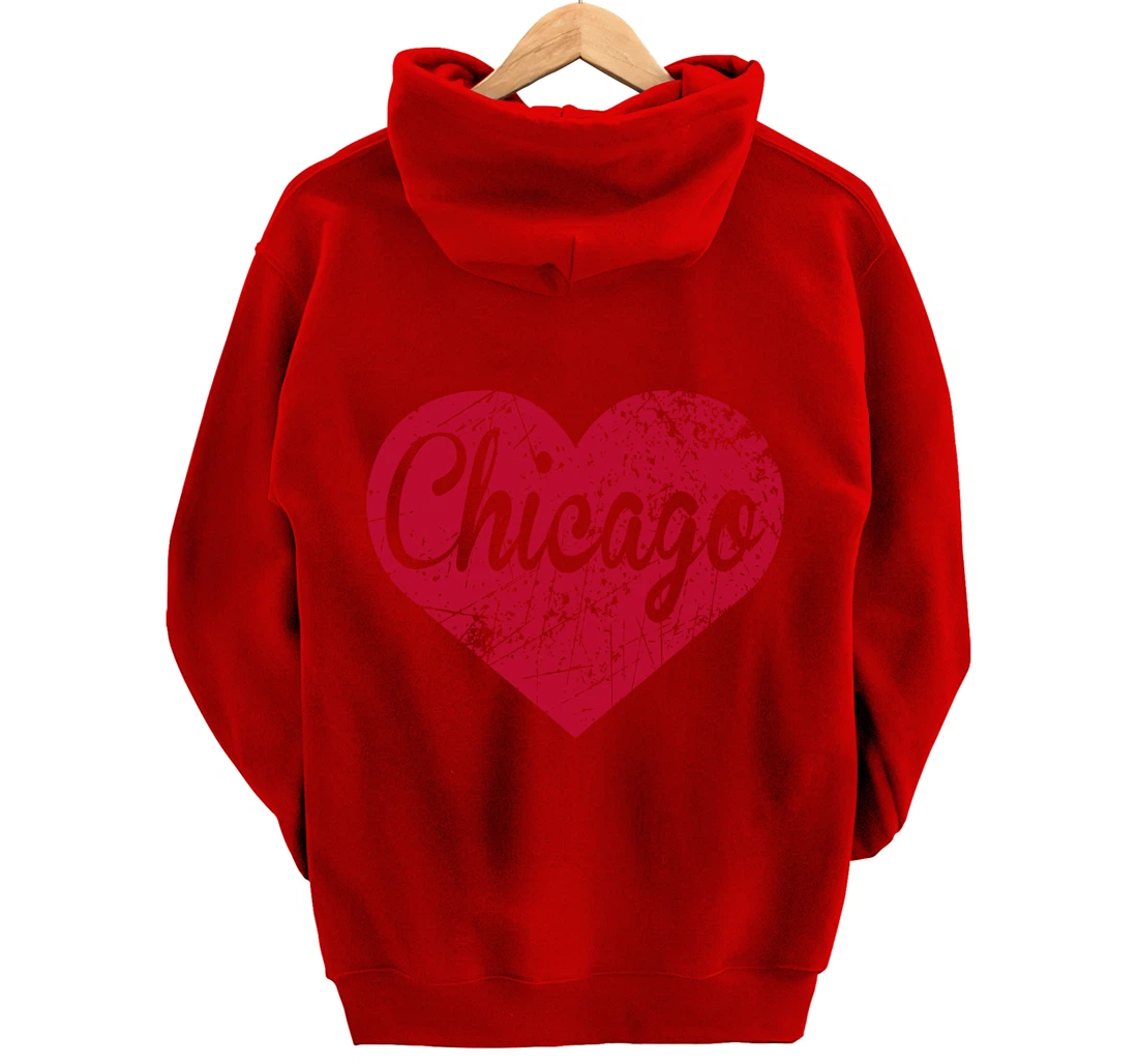 Chicago Heart Pullover Hoodie