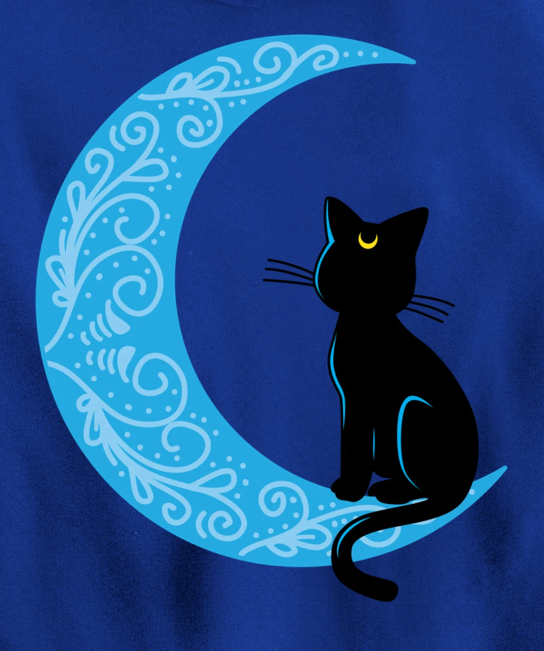 Black Cat Crescent Moon Sailor Mom Hoodie Pullover Hoodie