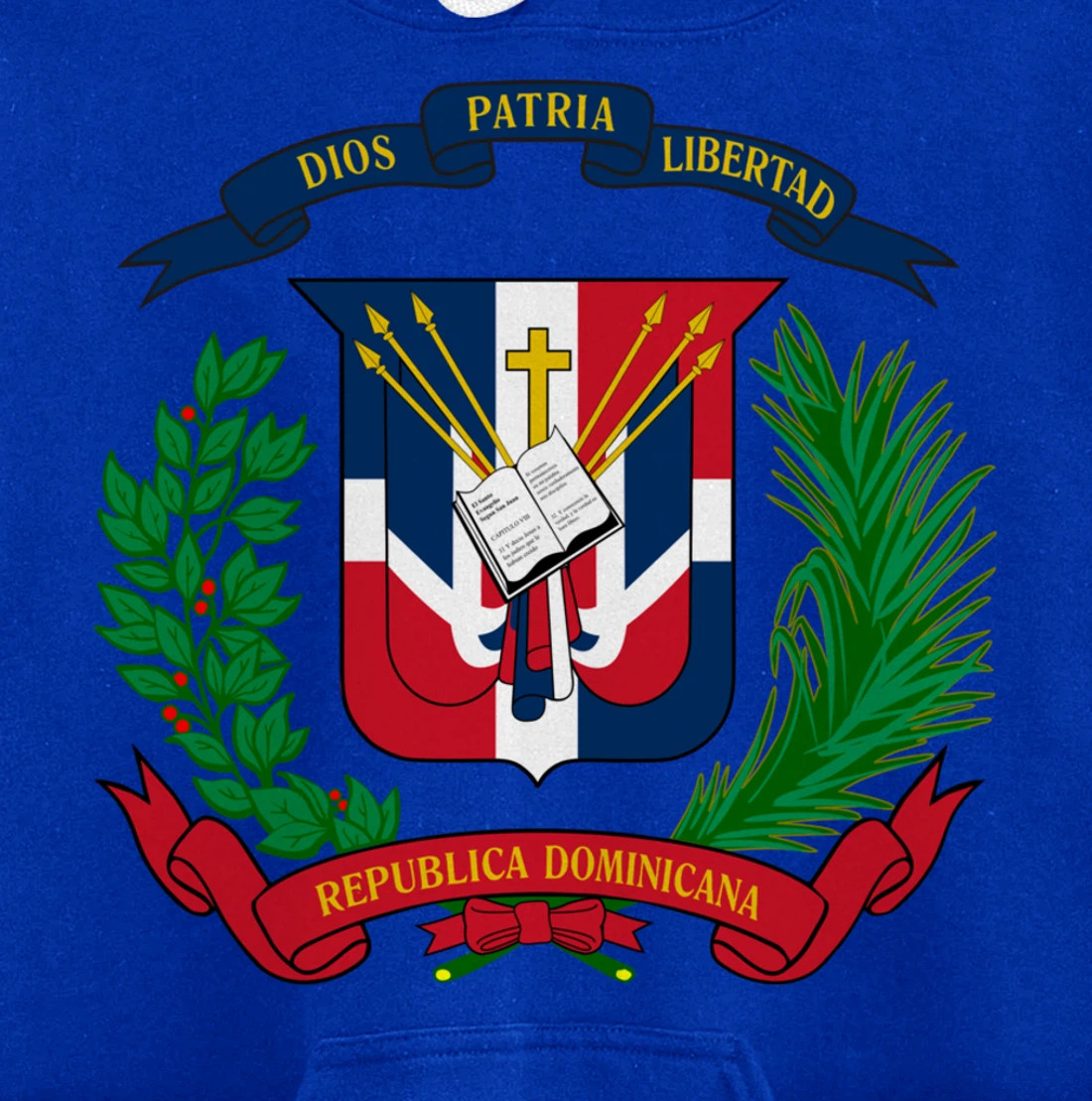 Coat of Arms Republica Dominicana Bandera Dominican Flag Pullover Hoodie