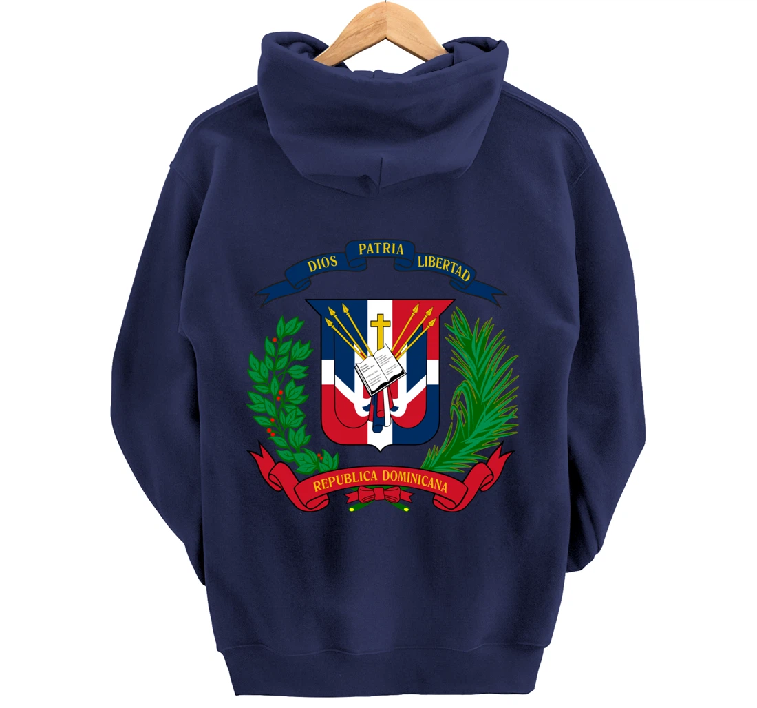 Coat of Arms Republica Dominicana Bandera Dominican Flag Pullover Hoodie