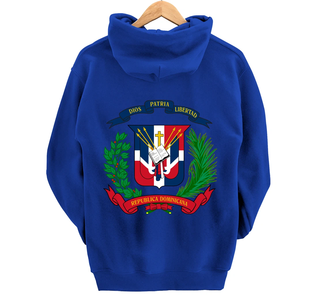 Coat of Arms Republica Dominicana Bandera Dominican Flag Pullover Hoodie
