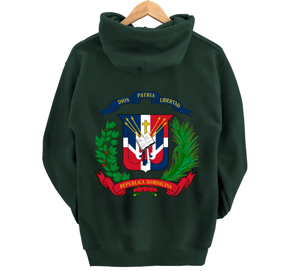 Coat of Arms Republica Dominicana Bandera Dominican Flag Pullover Hoodie