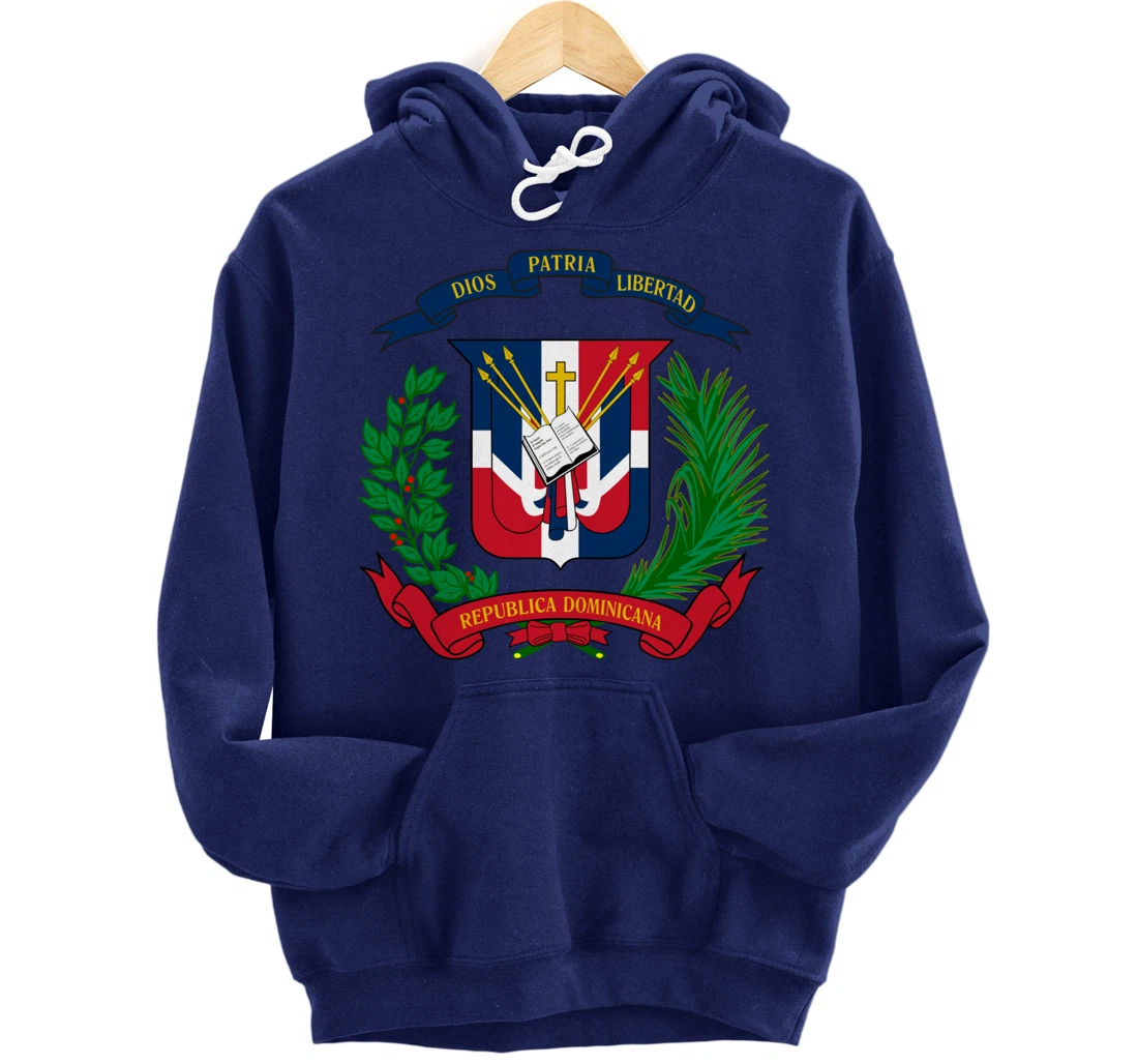 Coat of Arms Republica Dominicana Bandera Dominican Flag Pullover Hoodie