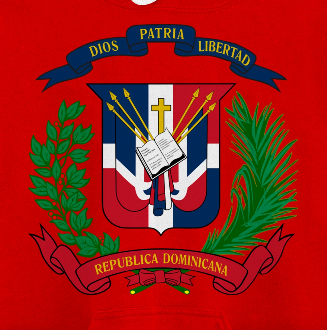 Coat of Arms Republica Dominicana Bandera Dominican Flag Pullover Hoodie