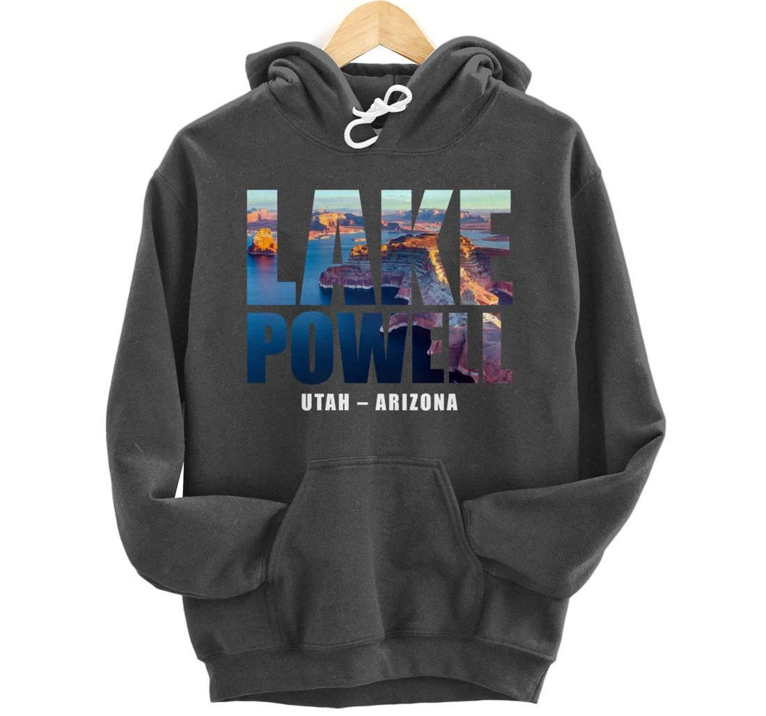 Lake Powell Landscape Inside Bold Letters Travel Souvenir Pullover Hoodie