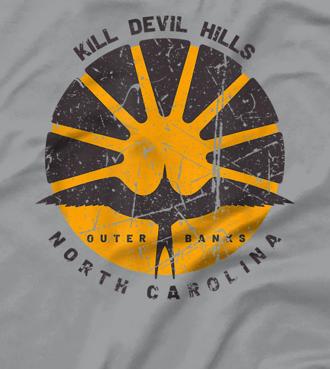 Kill Devil Hills, North Carolina Distressed Vintage Sunrise T-Shirt, Women T-Shirt