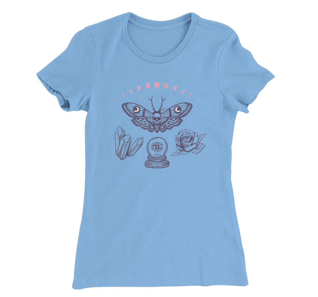 Occult Monarch Butterfly Skull T-Shirt, Women T-Shirt