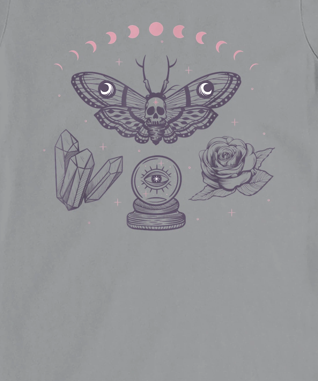 Occult Monarch Butterfly Skull T-Shirt, Women T-Shirt