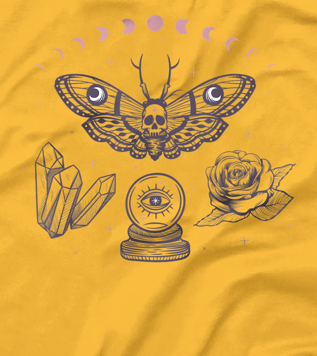 Occult Monarch Butterfly Skull T-Shirt, Women T-Shirt