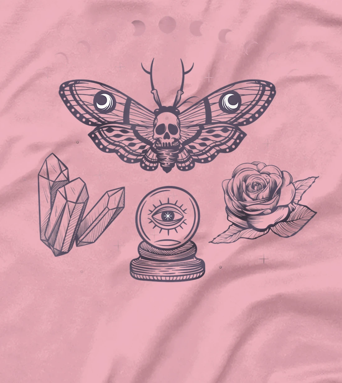 Occult Monarch Butterfly Skull T-Shirt, Women T-Shirt