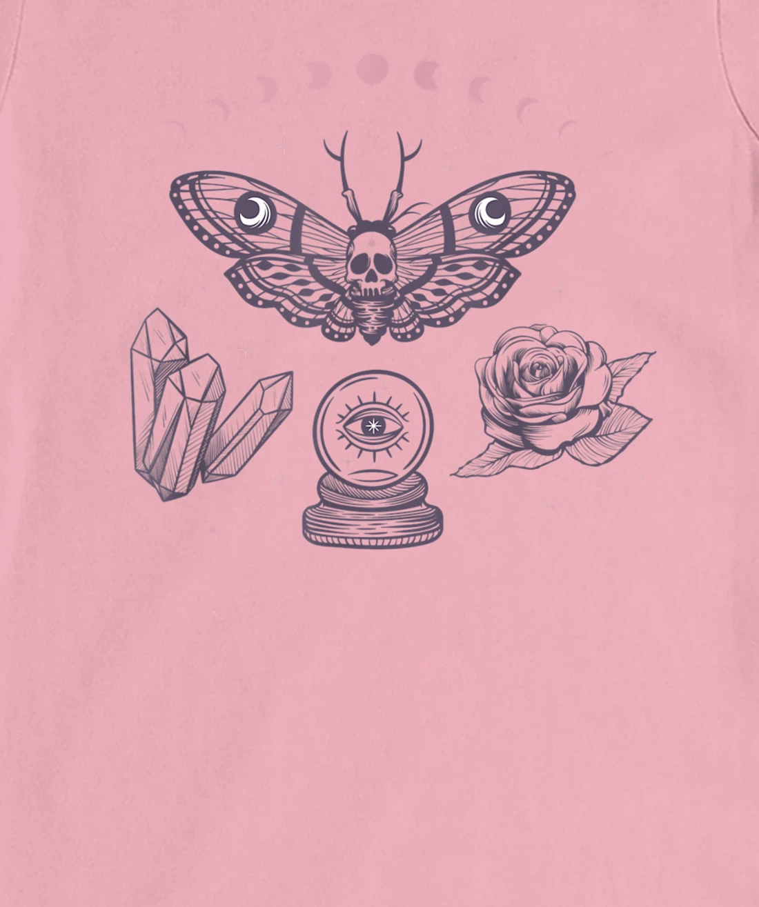 Occult Monarch Butterfly Skull T-Shirt, Women T-Shirt