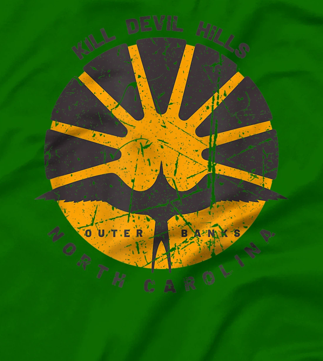 Kill Devil Hills, North Carolina Distressed Vintage Sunrise T-Shirt, Women T-Shirt