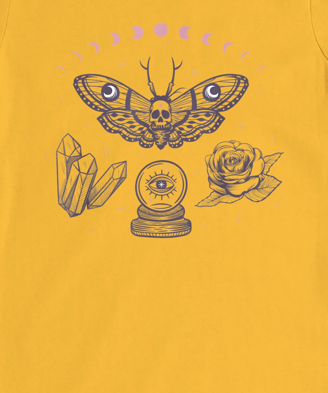 Occult Monarch Butterfly Skull T-Shirt, Women T-Shirt