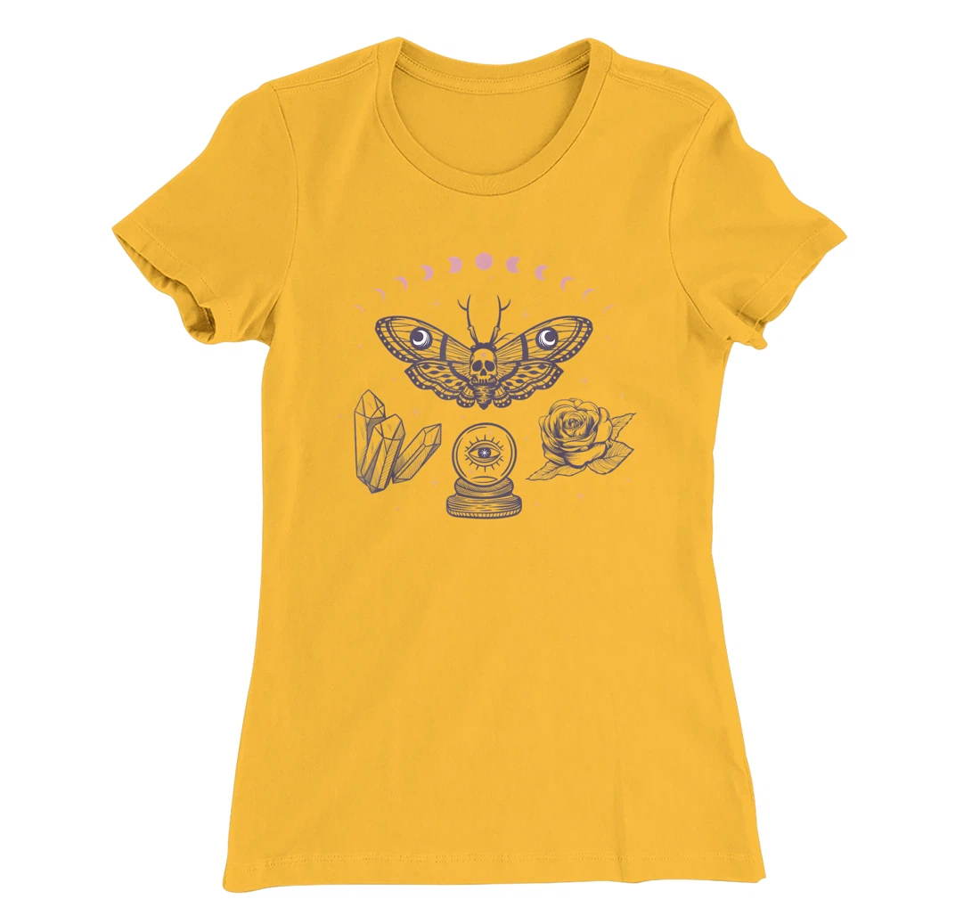 Occult Monarch Butterfly Skull T-Shirt, Women T-Shirt