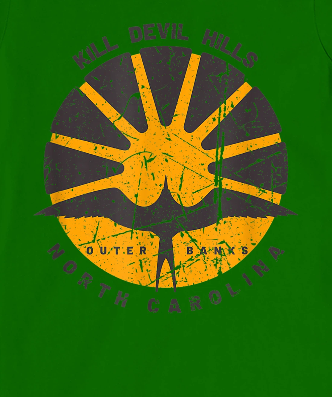 Kill Devil Hills, North Carolina Distressed Vintage Sunrise T-Shirt, Women T-Shirt