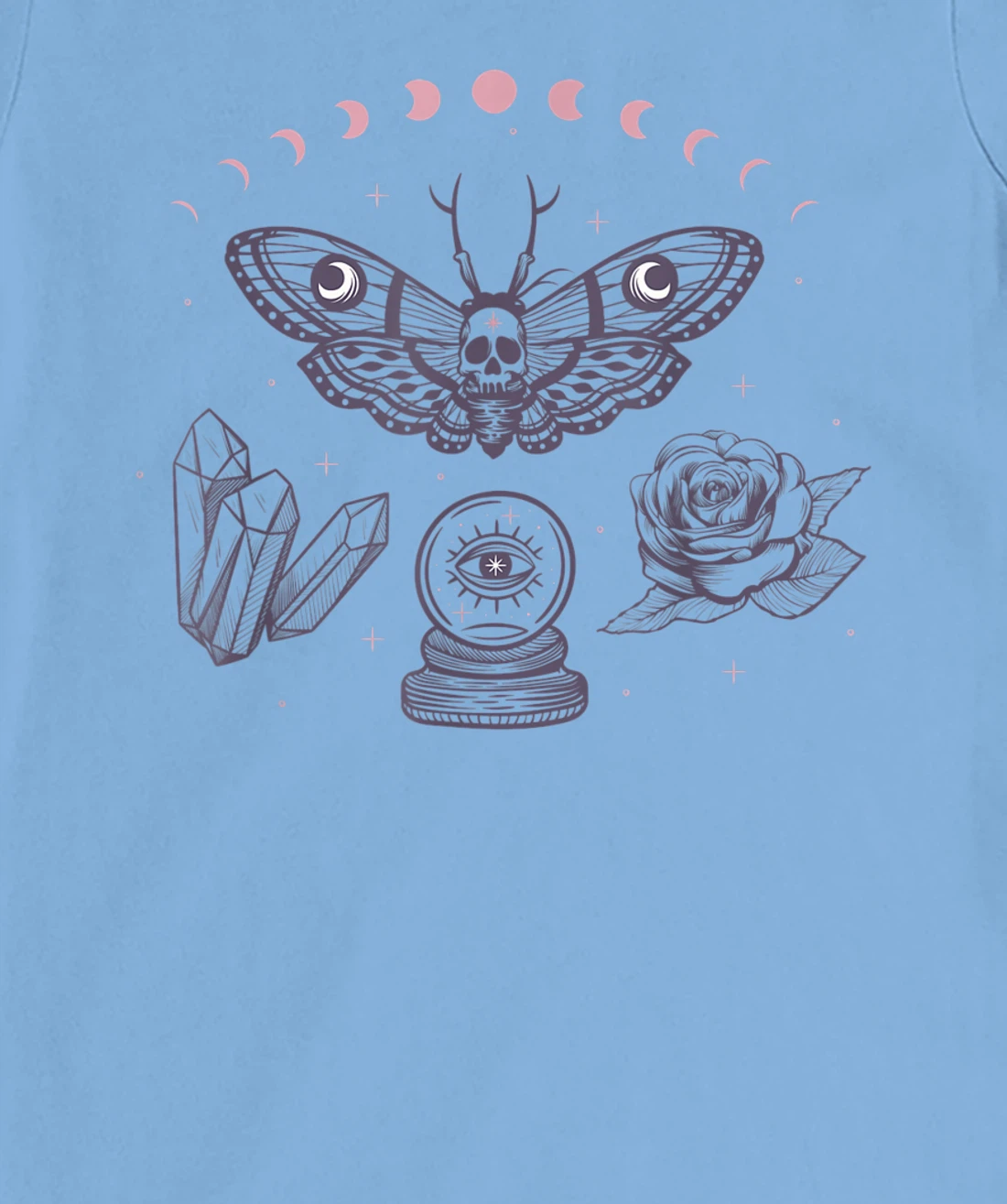 Occult Monarch Butterfly Skull T-Shirt, Women T-Shirt