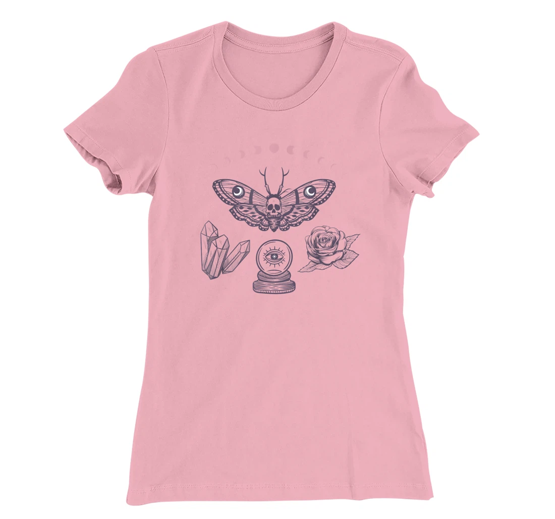 Occult Monarch Butterfly Skull T-Shirt, Women T-Shirt