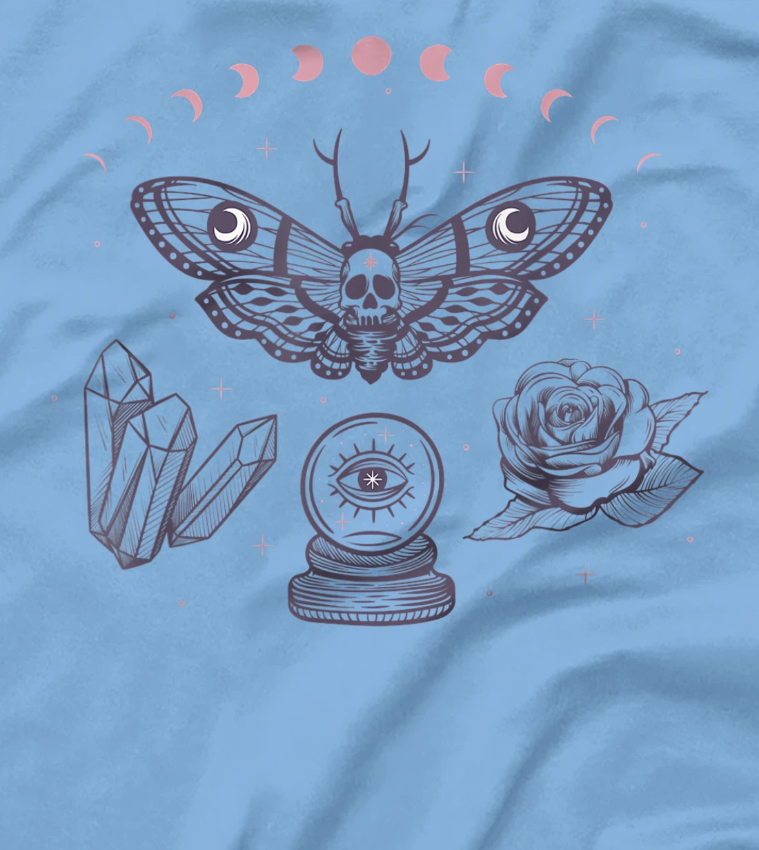 Occult Monarch Butterfly Skull T-Shirt, Women T-Shirt