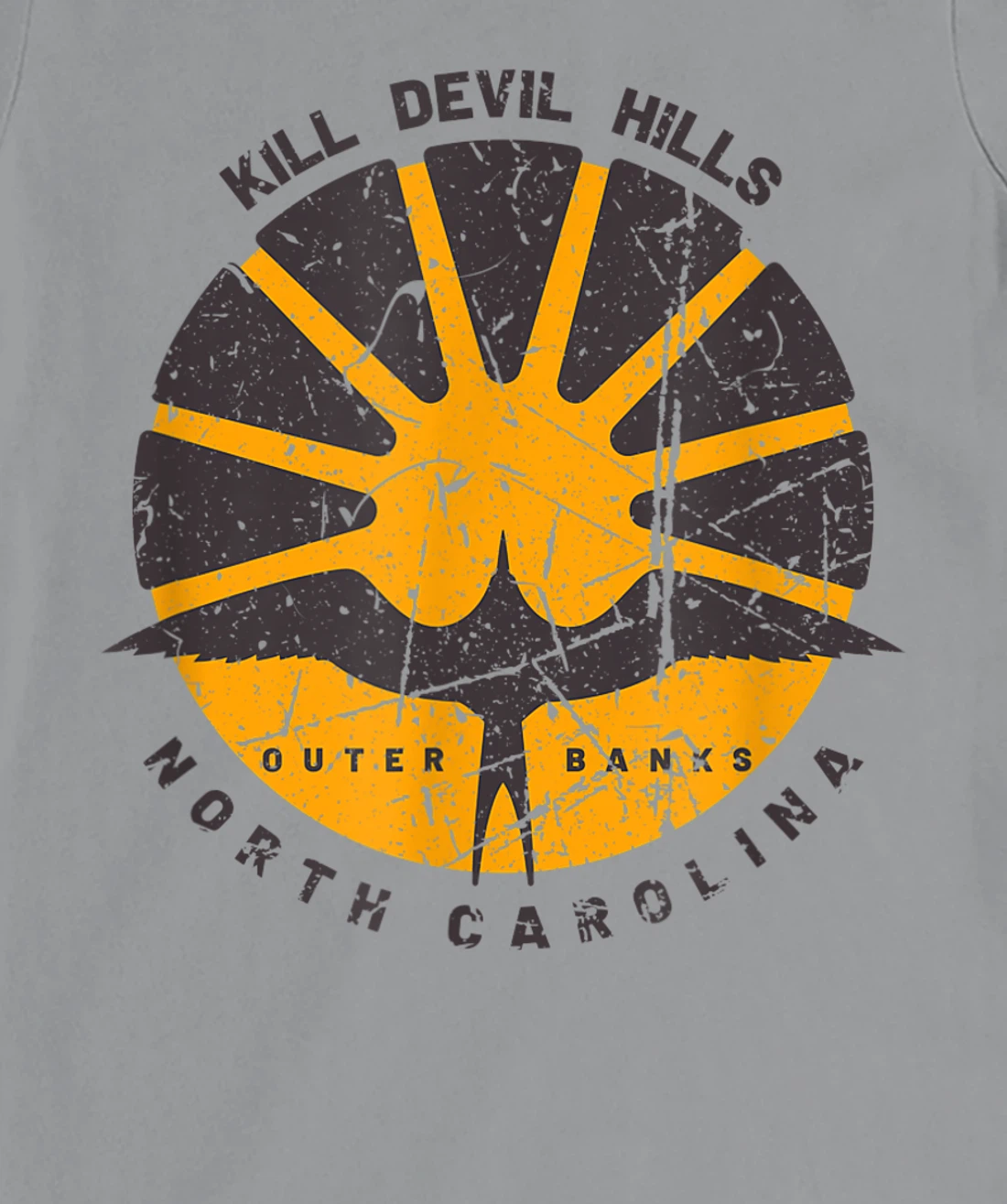 Kill Devil Hills, North Carolina Distressed Vintage Sunrise T-Shirt, Women T-Shirt