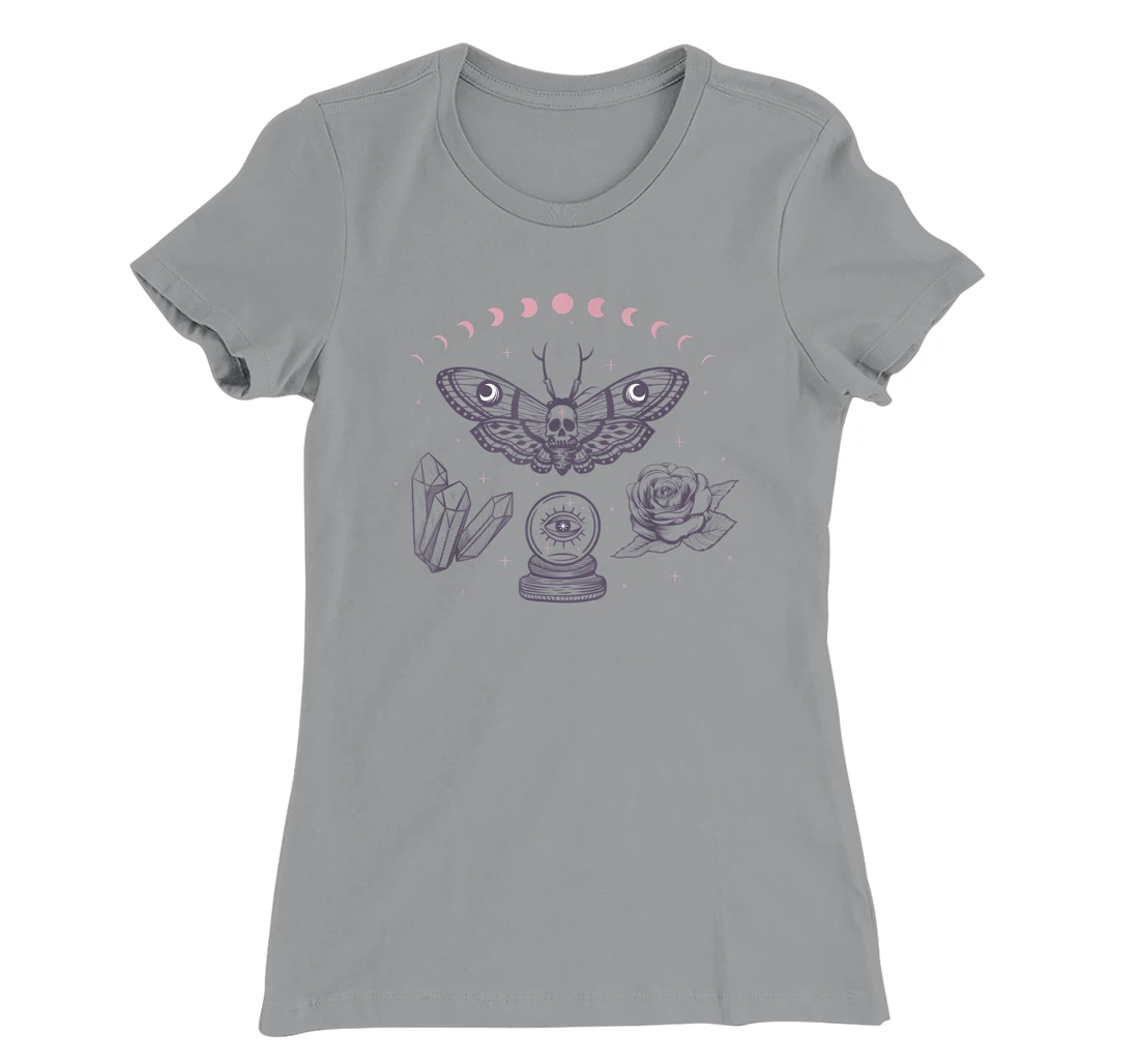 Occult Monarch Butterfly Skull T-Shirt, Women T-Shirt