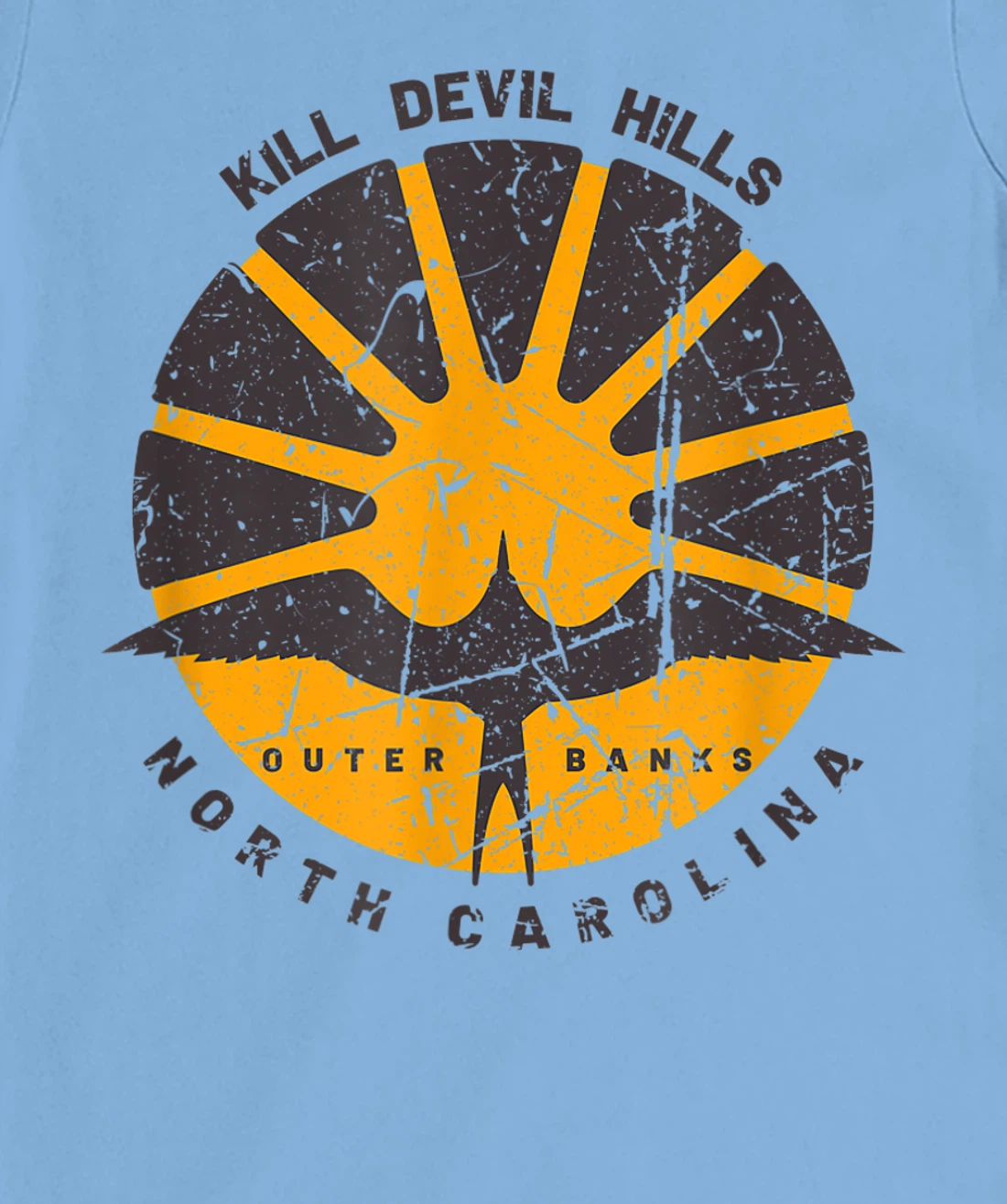 Kill Devil Hills, North Carolina Distressed Vintage Sunrise T-Shirt, Women T-Shirt